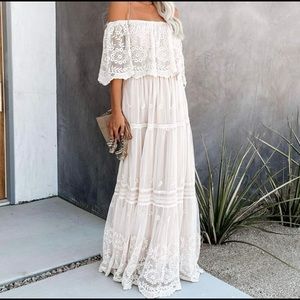 White Maxi Dress ☀️🌻